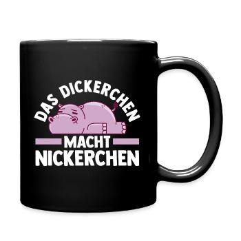 Hippopotame Shlafshirt Le Gros fait une sieste - Mug uni - noir - Droite