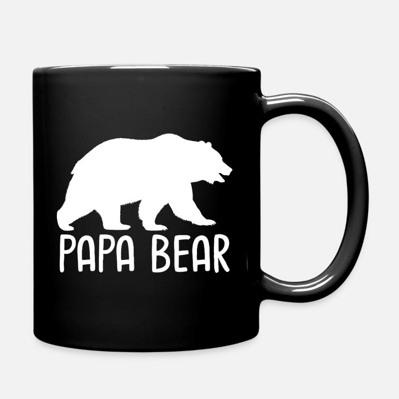 Papa Bear - Tasse einfarbig - Schwarz