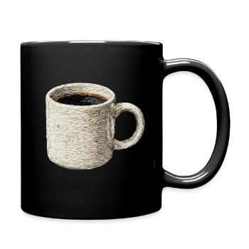 Embroidered filter coffee – lungo (printed) - Full Colour Mug - black - Right