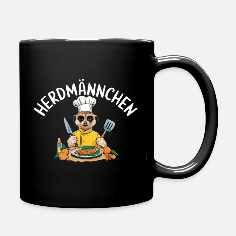  Herdmännchen Koch Erdmännchen Wortspiel - Tasse einfarbig - Schwarz