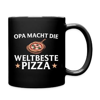 Pizza baker - Grandpa makes the world's best pizza - Full Colour Mug - black - Right