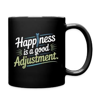 Chiropractor Happiness Is A Good Adjustment  - Full Colour Mug - black - Right