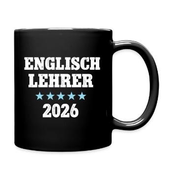 English Teacher 2026 Occupation Studies Teacher Training - Full Colour Mug - black - Right