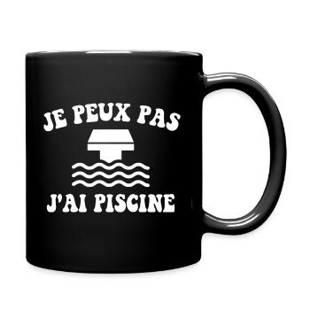 I can't I have a swimming pool - Full Colour Mug - black - Right