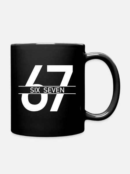 67 Six Seven Meme 6 7 clean - Tasse einfarbig - Schwarz