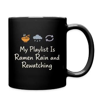 Anime introvert Weeb couch potato - Full Colour Mug - black - Right