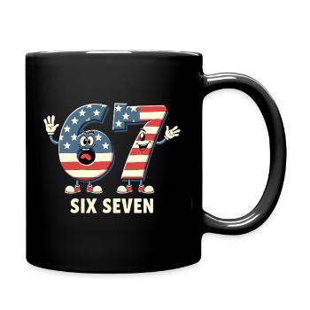 US Flag 67 Memes Six Seven - Full Colour Mug - black - Right