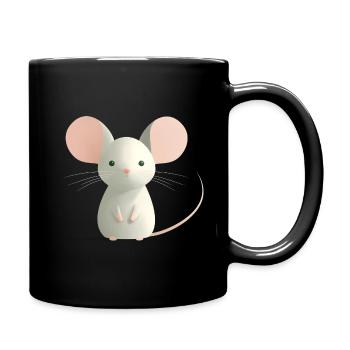 Maus - Tasse einfarbig - Schwarz - Rechts