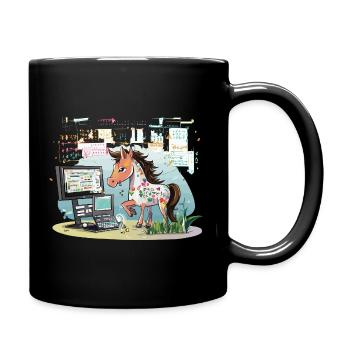 Digital Graffiti Pony - Full Colour Mug - black - Right