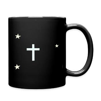 Celestial Cross with Stars - Full Colour Mug - black - Right
