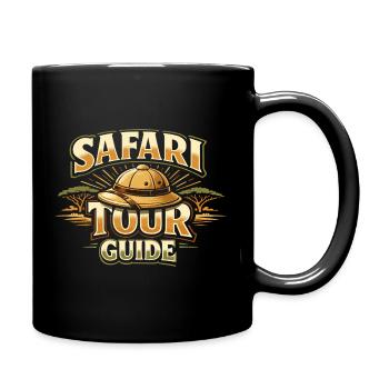 Safari Tour Guide Costume Carnival Africa Zoo - Full Colour Mug - black - Right