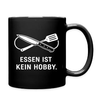 Eating Is Not A Hobby – Minimalist Chef Shirt - Full Colour Mug - black - Right