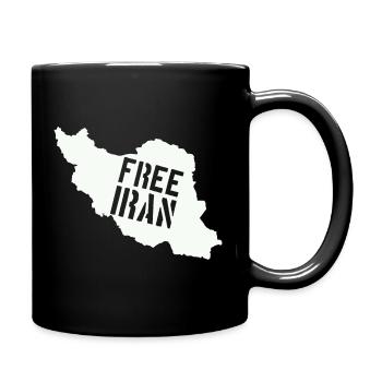 Iran Freiheit Free Iran - Tasse einfarbig - Schwarz - Rechts