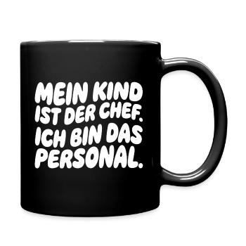 Mon enfant est le patron - Mug uni - noir - Droite
