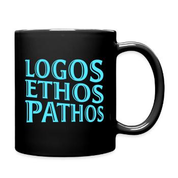 Logos Ethos Pathos Rhetorik Philosophie Student - Tasse einfarbig - Schwarz - Rechts