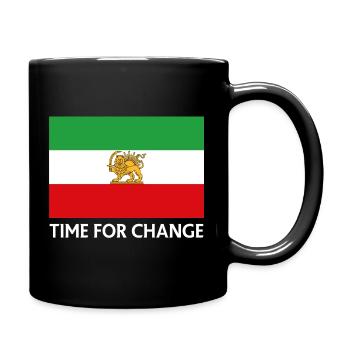 Zeit für Veränderung Iran-Flagge - Tasse einfarbig - Schwarz - Rechts