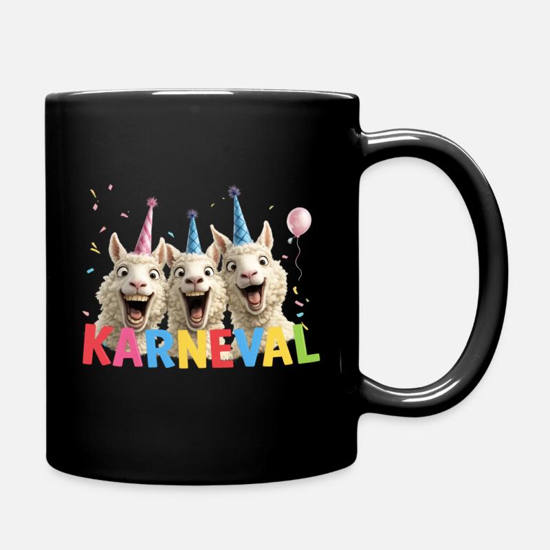 Karneval-Schafe Trio - Tasse einfarbig - Schwarz