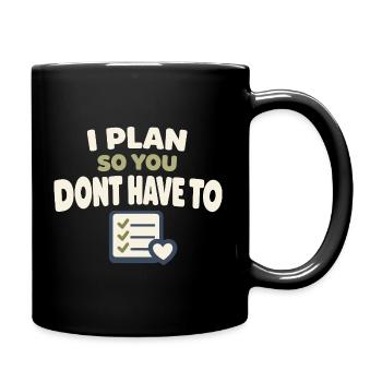 Family Provision Emergency Planner Prepper - Full Colour Mug - black - Right