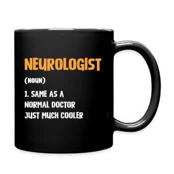 Neurologist saying: Outstanding doctor - Full Colour Mug - black - Right