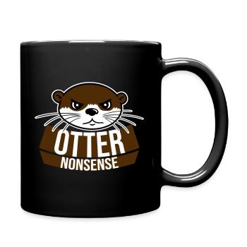 Otter Nonsense Lustig Wortspiel Otter Liebe Spruch - Tasse einfarbig - Schwarz - Rechts