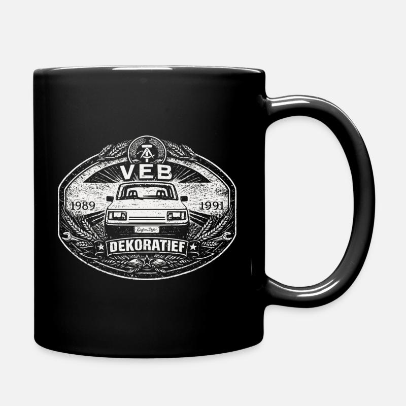 Wartburg 1.3 Dekoratief IFA  Eisenach Retro Logo - Tasse einfarbig - Schwarz