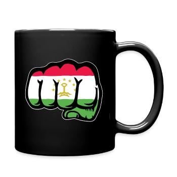 Tadschikisten_Flagge_Faust_used - Full Colour Mug - black - Right