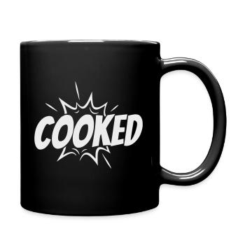 Cooked Explosiver Comic-Style - Tasse einfarbig - Schwarz - Rechts