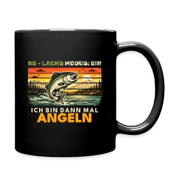 Pêche Cadeau Homme Pêcheur Papa Mode Salmon - Mug uni - noir - Droite