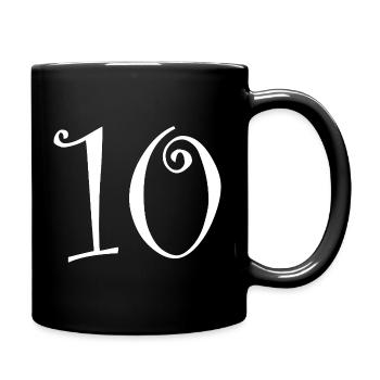 10. 10 YEARS. 10th ANNIVERSARY. 10 YEAR ANNIVERSARY. - Full Colour Mug - black - Right