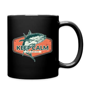 Reste calme et continue de pêcher - Mug uni - noir - Droite