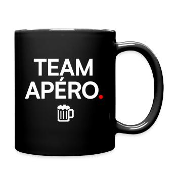 TEAM APÉRO | Minimaler Partyhumor - Tasse einfarbig - Schwarz - Rechts