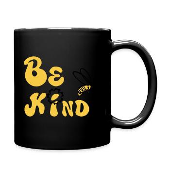 Sei freundlich! - Tasse einfarbig - Schwarz - Rechts