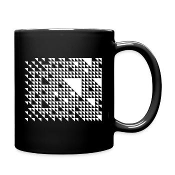 Grille de mosaïque triangulaire - Mug uni - noir - Droite