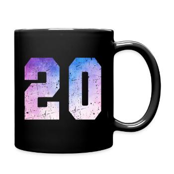 Ausgabe 20 – 20-jähriges Jubiläumsgeschenk - Tasse einfarbig - Schwarz - Rechts