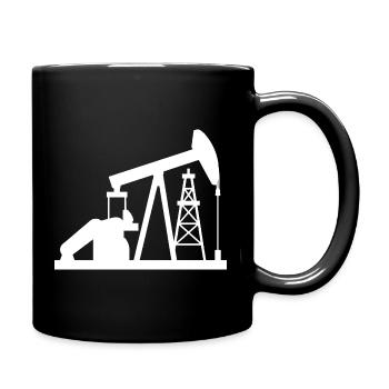 Oil Pumpjack USA Oil Transfer Pump Design - Full Colour Mug - black - Right