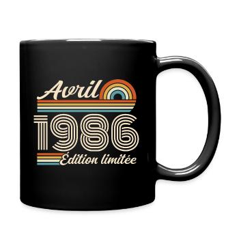 Avril 1986 anniversaire rétro 1986 April 1986 - Mug uni - noir - Droite