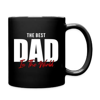Feiert den besten Vater der Welt! Perfektes Geschenk - Tasse einfarbig - Schwarz - Rechts