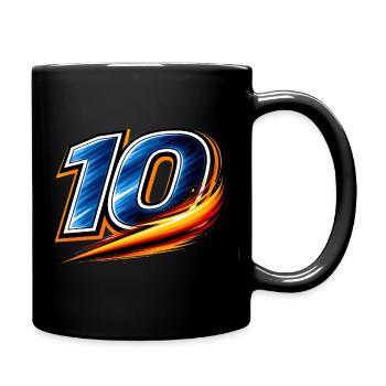 Numéro 10 Maillot de football Joueur Étoile - Mug uni - noir - Droite