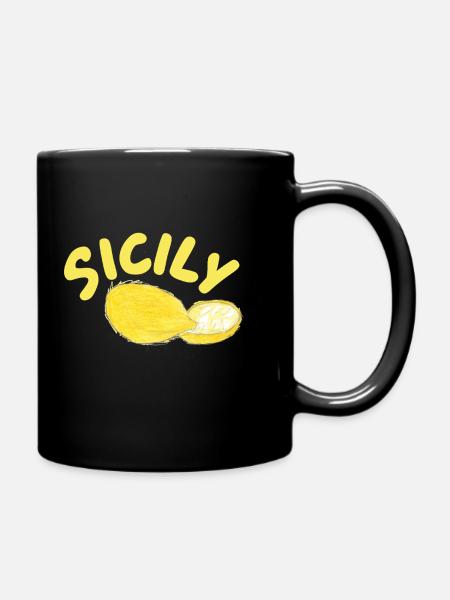 Illustration des citrons de Sicile - Sicile - Mug uni - noir