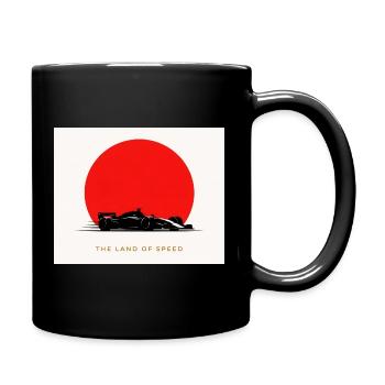 Red Sun Rennwagen: Land der Geschwindigkeit - Tasse einfarbig - Schwarz - Rechts