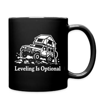 Leveling is optional off-road camper - Full Colour Mug - black - Right