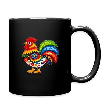 Colorful Kugut in Folk Style - Full Colour Mug - black - Right