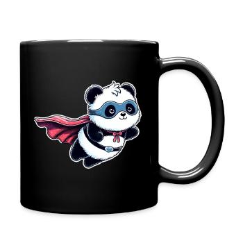 Panda Bär Helden Bärchen Superhelden Teddy - Tasse einfarbig - Schwarz - Rechts