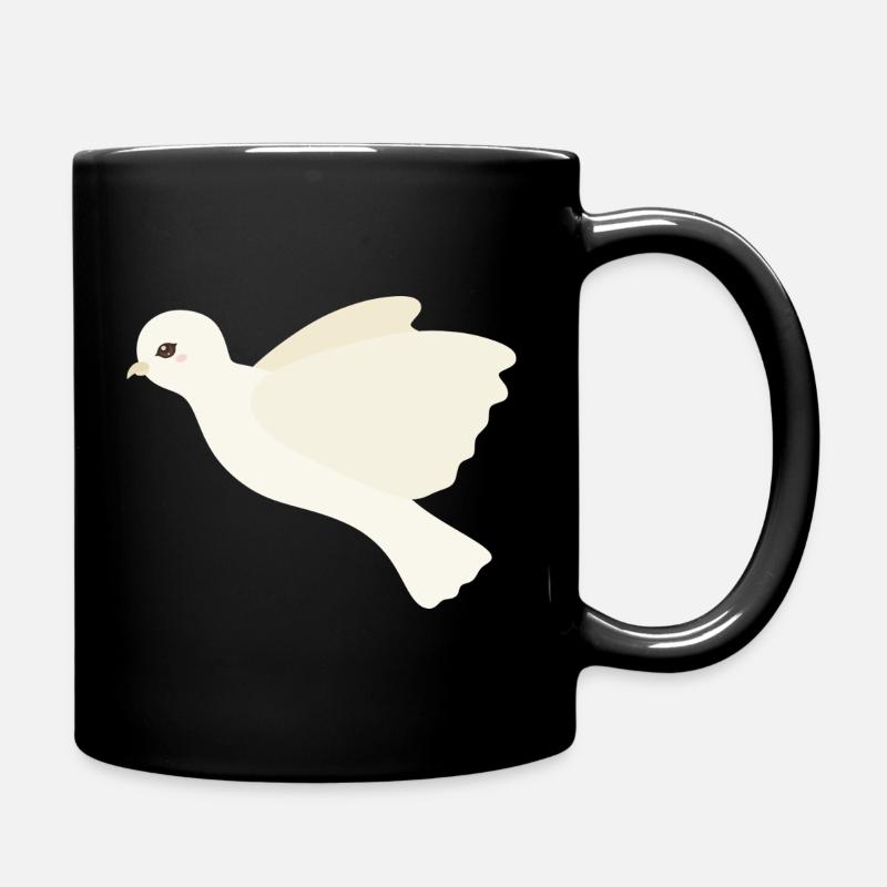 Ivory Dove in Flight - Full Colour Mug - black