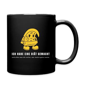 Ich habe eine Diät gemacht - Lustiger Spruch Diät  - Tasse einfarbig - Schwarz - Rechts
