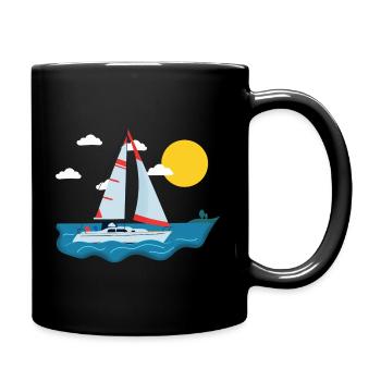 Navigation en mer - Mug uni - noir - Droite