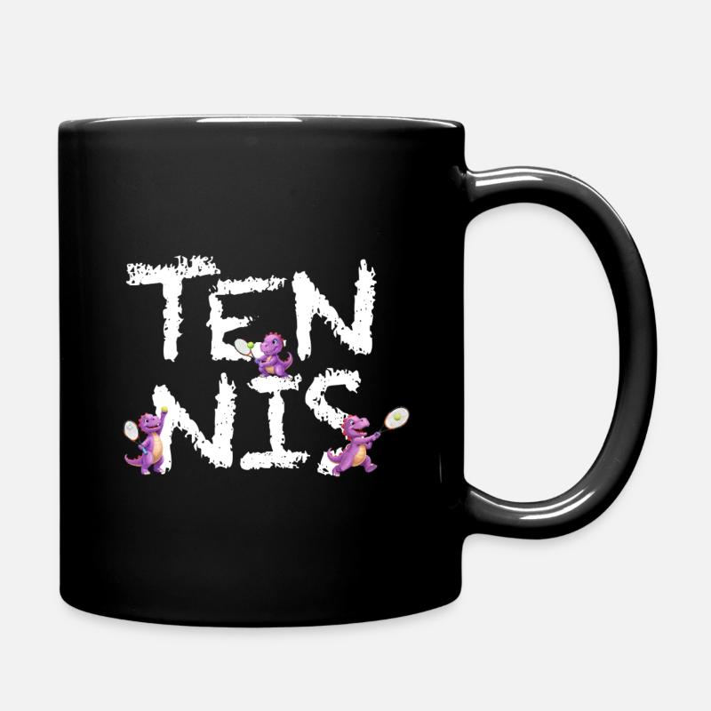 Tennis avec Dino Tami en blanc / design officiel - Mug uni - noir