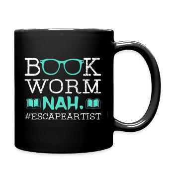 Bookworm Escape Artist - Funny Reader - Full Colour Mug - black - Right