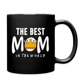 The Best Mom In The World Royal Crown Queen Art - Full Colour Mug - black - Right