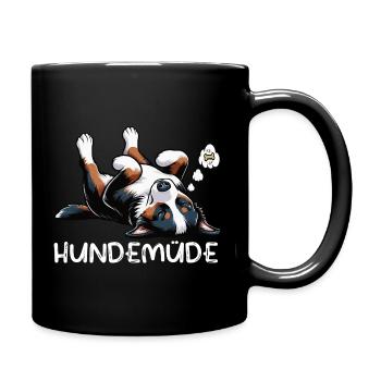 Hundemüde Appenzeller Sennenhund Sennenhunde  - Tasse einfarbig - Schwarz - Rechts